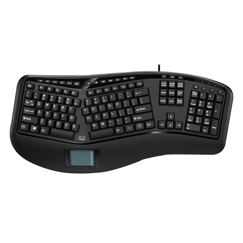 Adesso Tru-Form Ergonomic Touchpad Keyboard(AKB-450UB) - 1
