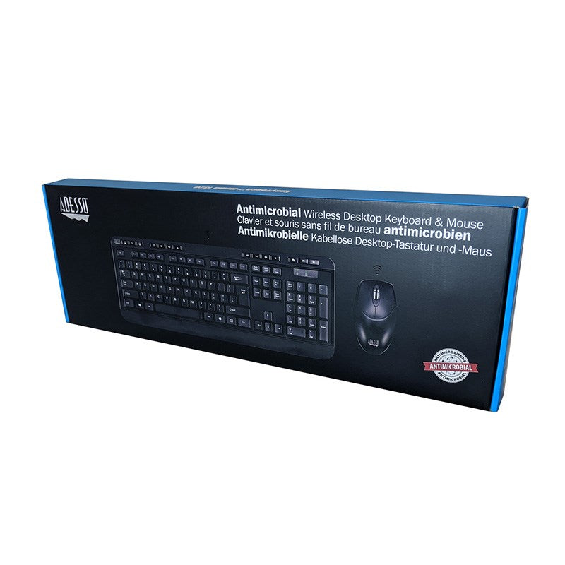 Adesso WKB-1320CB Antimicrobial Wireless Desktop Keyboard & Mouse Combo(WKB-1320CB) - 6