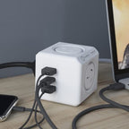 Allocacoc PowerCube 1.5m Extended USB - 4 Outlets 2 USB-A + 1 USB-C PD 20W w/ Surge - White(ELEALL11407WH) - 2