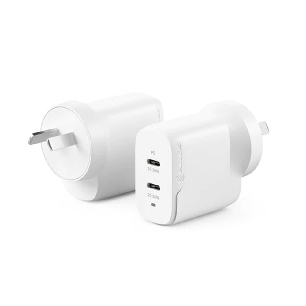 Alogic 2X40 Rapid Power 2 Port 40W USB-C GaN Wall Charger(WCG2X40-ANZ) - 1
