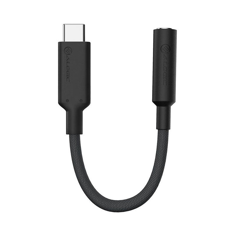 Alogic Elements Pro 10cm USB-C to 3.5mm Audio Adapter - Black(ELPC35A-BK) - 2
