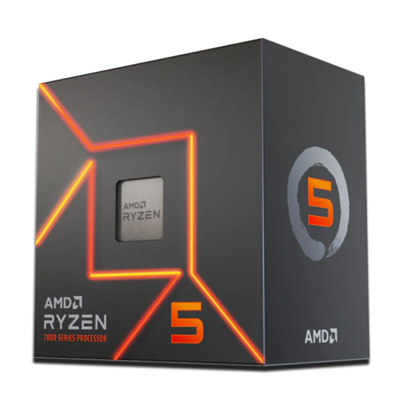 AMD Ryzen 5 7600 6 Core 12 Threads up to 5.1 GHz AM5 Unlocked CPU Processor + Wraith Stealth Cooler(100-100001015BOX) - 1