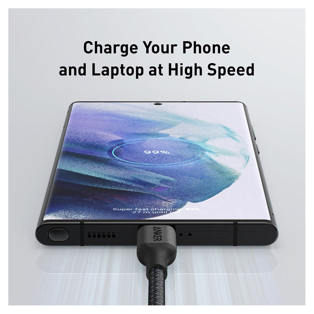 Anker 1.8m 544 Bio-Nylon USB-C to USB-C Cable - Black(A80F6H11) - 2