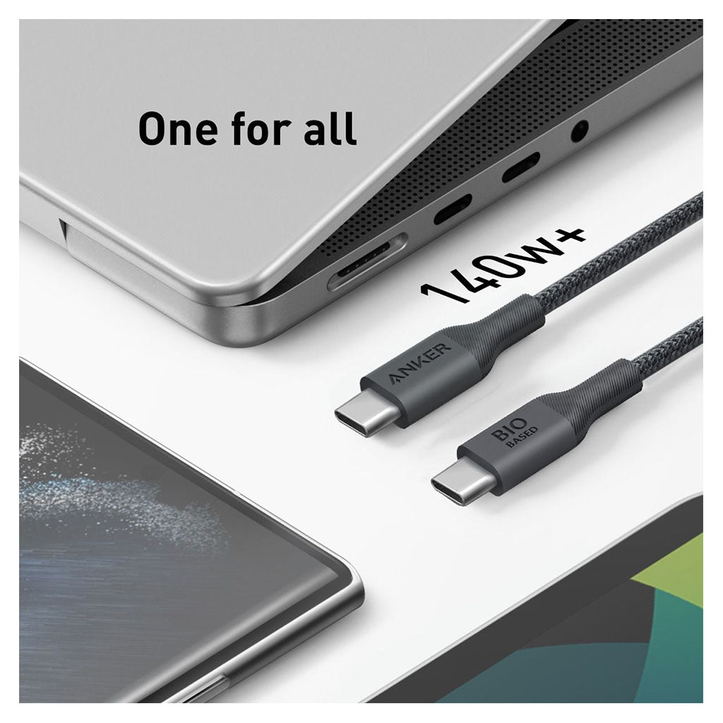 Anker 1.8m 544 Bio-Nylon USB-C to USB-C Cable - Black(A80F6H11) - 7