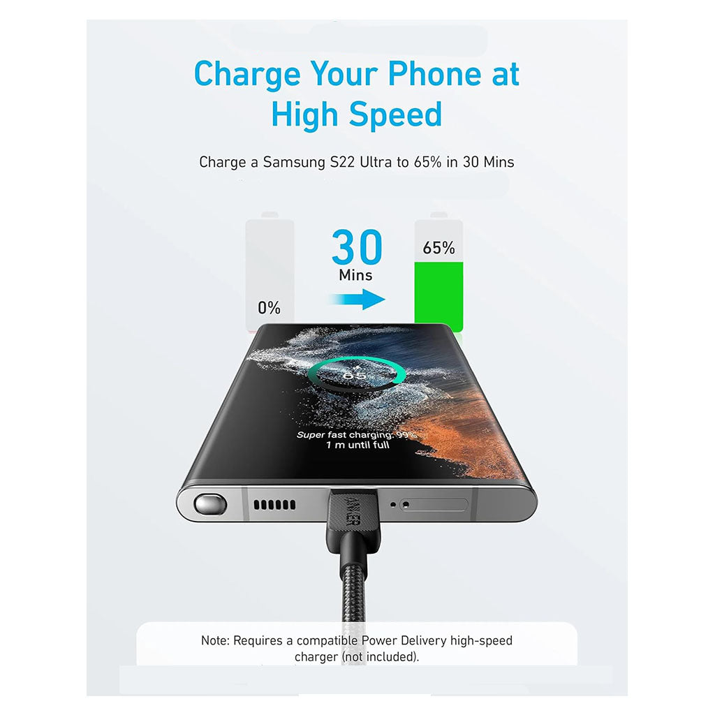 Anker 1m 322 USB-C to USB-C Cable(A81F5H11) - 3
