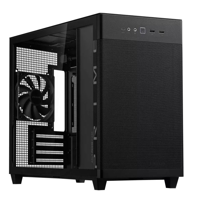 ASUS Prime AP201 Tempered Glass Micro-ATX Case - Black(AP201 ASUS PRIME CASE TG) - 1