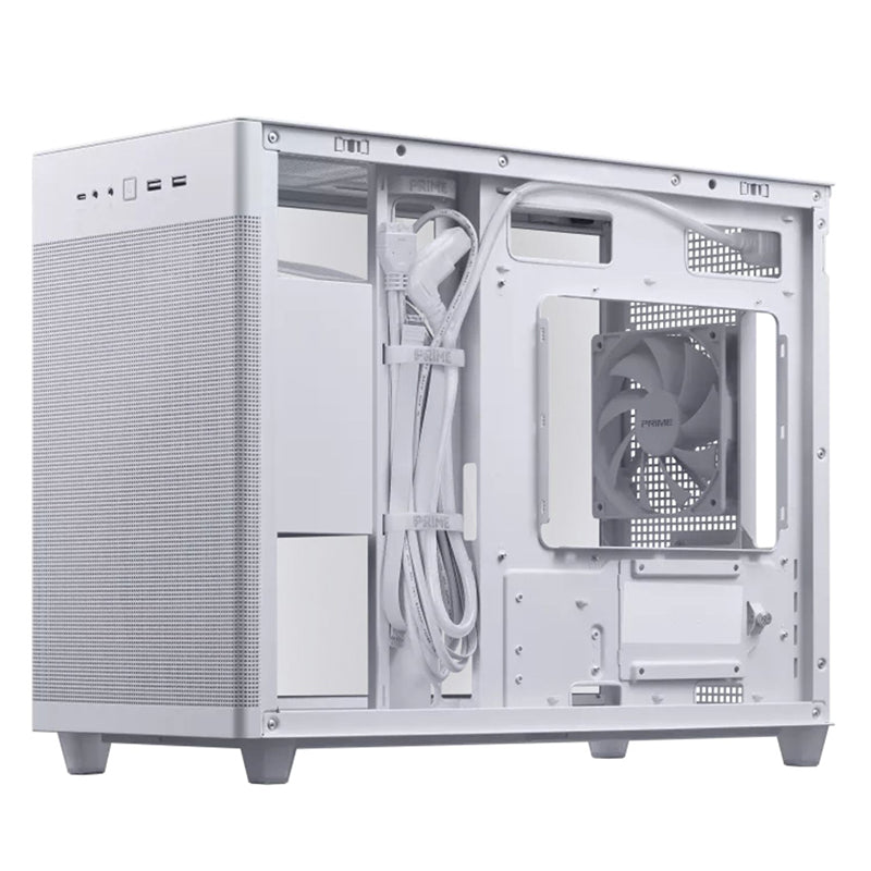 ASUS Prime AP201 Tempered Glass Micro-ATX Case - White(AP201 ASUS PRIME CASE TG WHITE EDITION) - 4