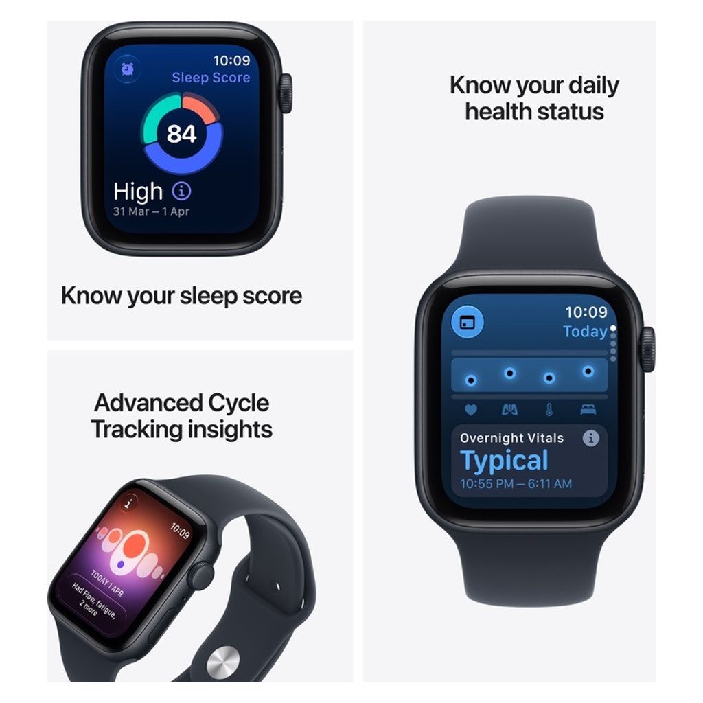 Apple Watch SE 3 44mm Starlight Aluminium GPS + Cellular Sand Sport Band (M/L)