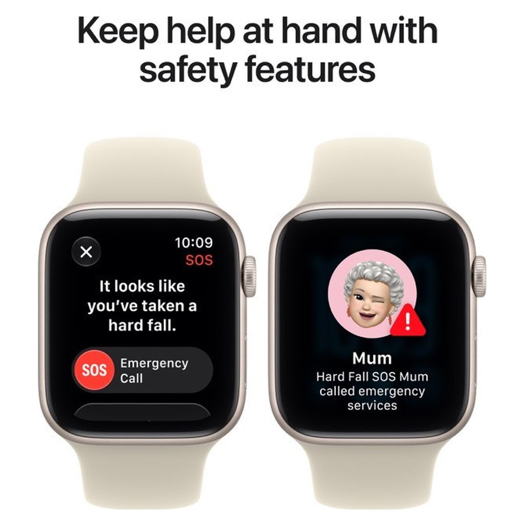 Apple Watch SE 3 44mm Starlight Aluminium GPS + Cellular Sand Sport Band (M/L)