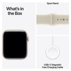 Apple Watch SE 3 44mm Starlight Aluminium GPS + Cellular Sand Sport Band (M/L)