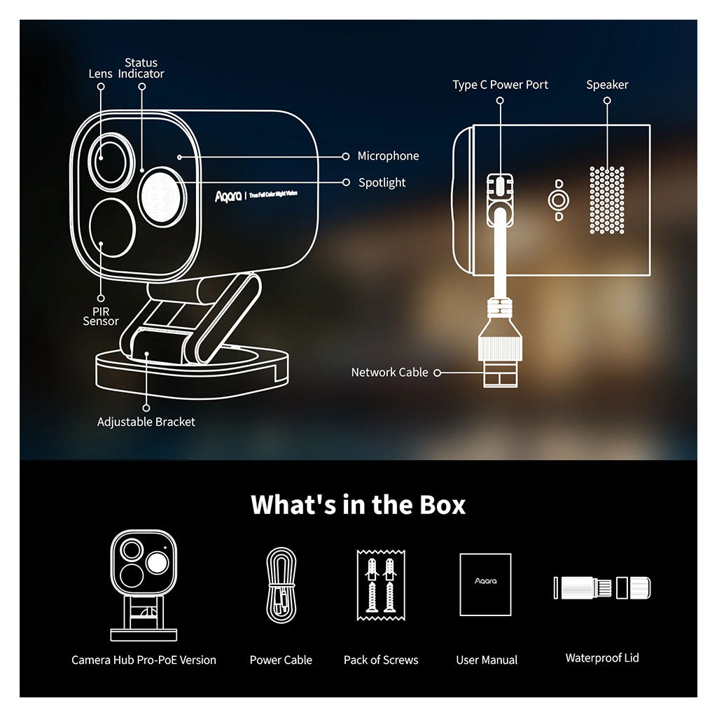 Aqara G5 Pro PoE Outdoor Camera Hub G5 Pro - White(CH-C03D White) - 7