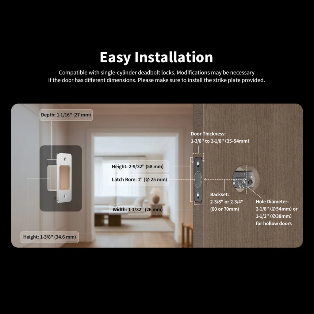 Aqara U400 Smart Door Lock Kit - Silver(DL-D16D Silver) - 8