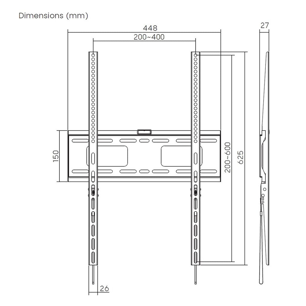 Arkin Anti-Theft Digital Signage TV Wall Mount (37"-75" Max 75kg)(AR-3775-75-P) - 7