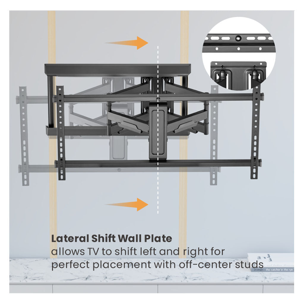 Arkin Modern Design Full Motion TV Wall Mount (43"-90" Max 60kg)(AR-4390-60-M) - 5