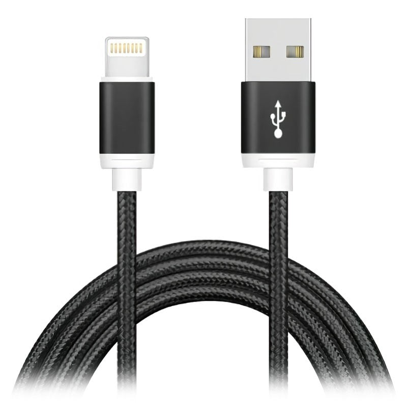 Astrotek 1m USB-A to Lightning Data Sync & Charging Cable - Black(AT-USBLIGHTNINGB-1M) - 1