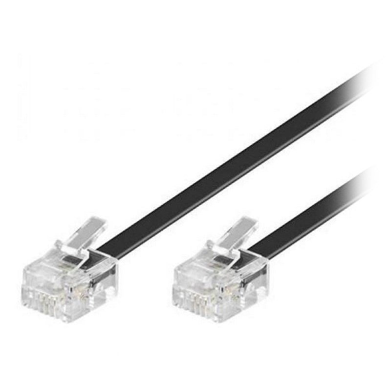 Astrotek 2m RJ11 Telephone Extension Cable(T205-64-BLK-2) - 1