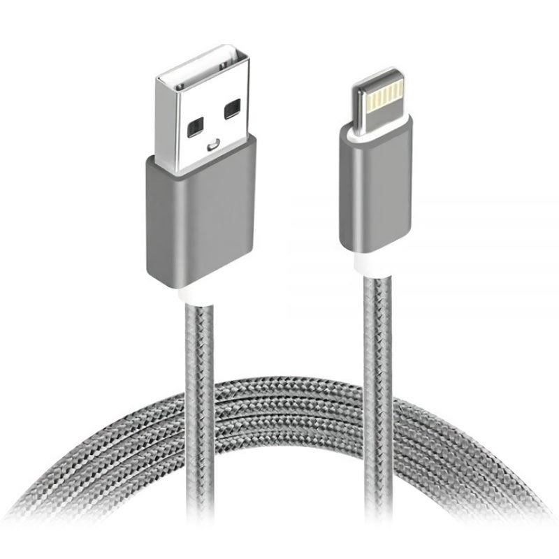 Astrotek 2m USB-A to Lightning Data Sync & Charging Cable - Grey(AT-USBLIGHTNINGW-2M) - 1