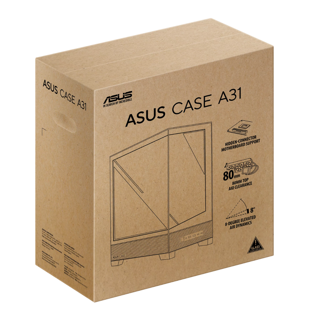 ASUS A31 Tempered Glass Mid-Tower ATX PC Case - Black(ASUS A31 BLACK) - 15