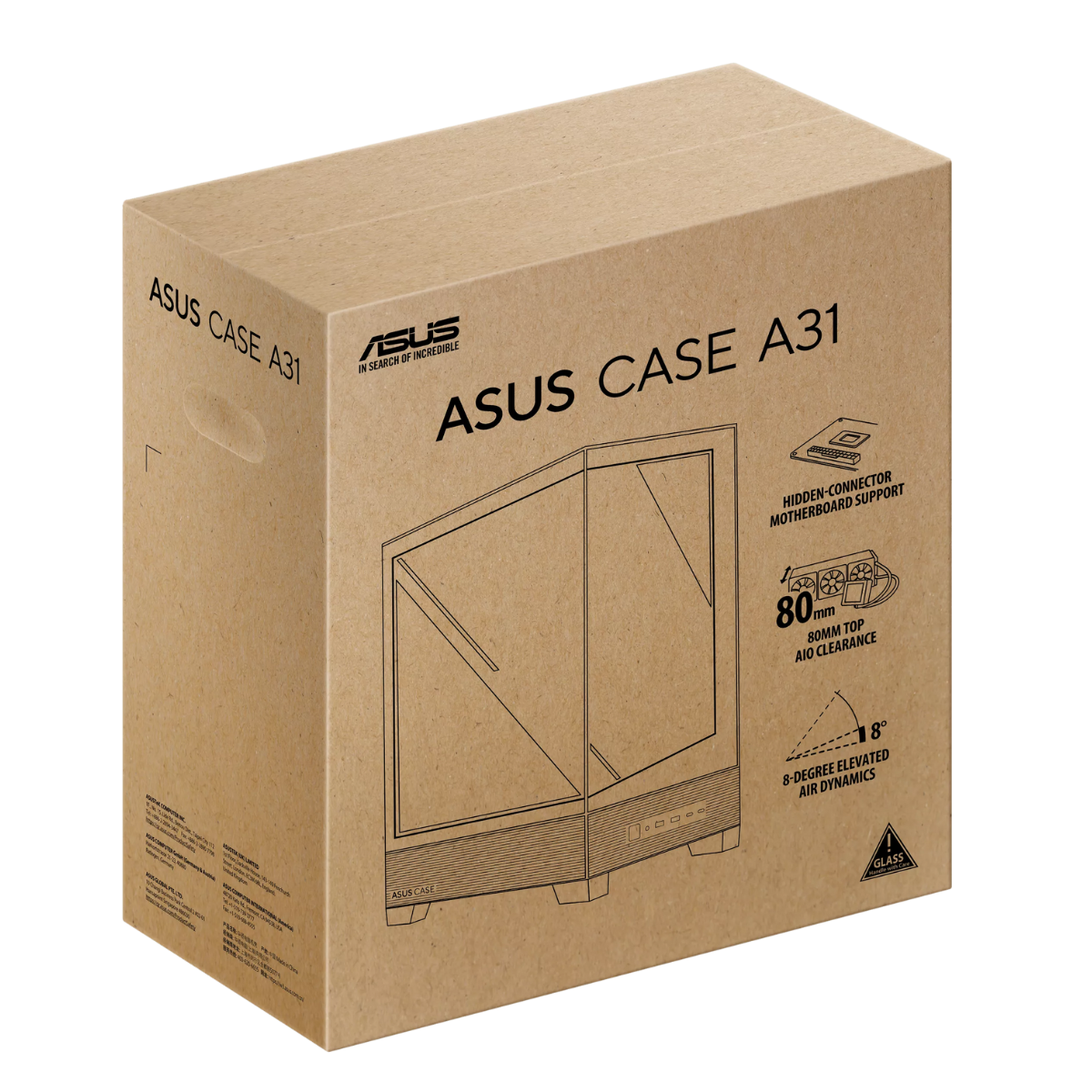 ASUS A31 Tempered Glass Mid-Tower ATX PC Case - Black(ASUS A31 BLACK) - 15