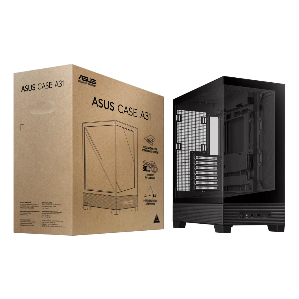 ASUS A31 Tempered Glass Mid-Tower ATX PC Case - Black(ASUS A31 BLACK) - 16