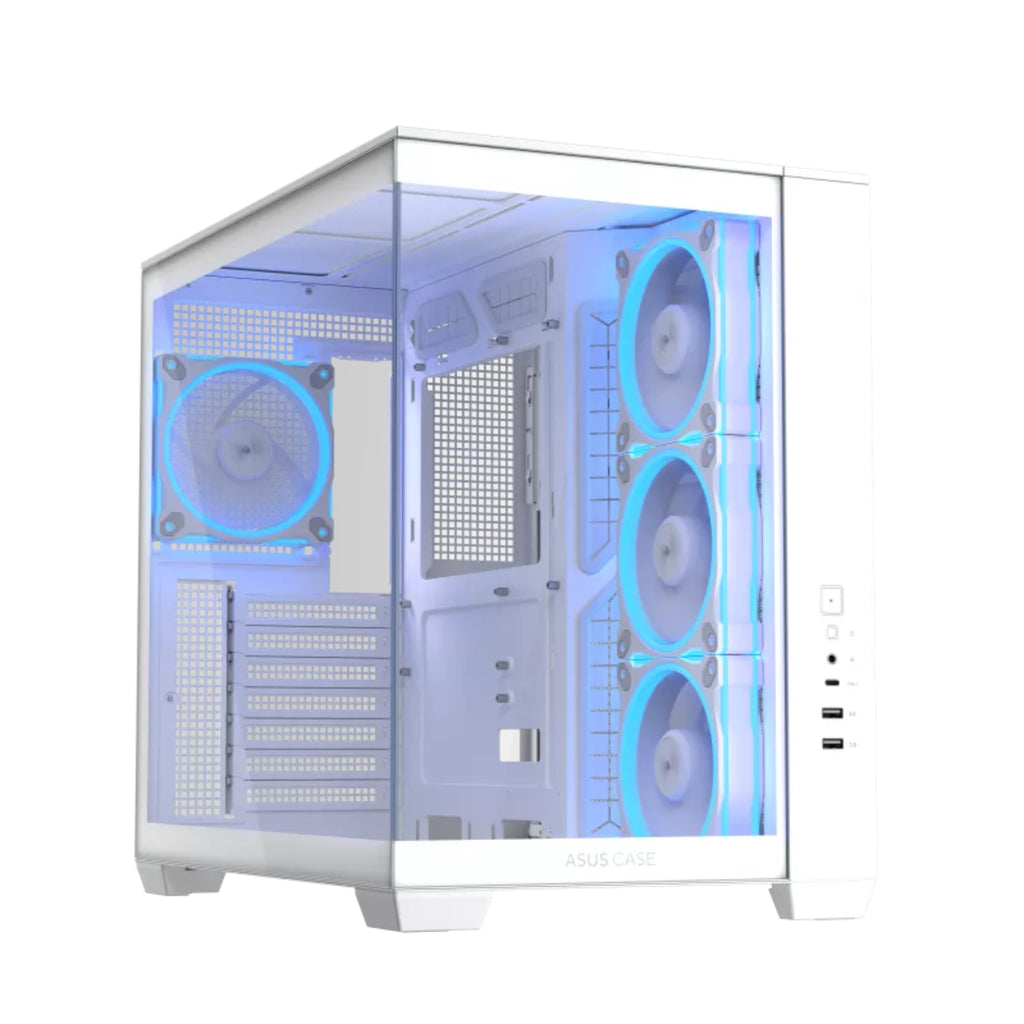 Asus A32 PLUS Tempered Glass ARGB ATX Computer Case - White(A32 PLUS TG ARGB WHITE) - 1