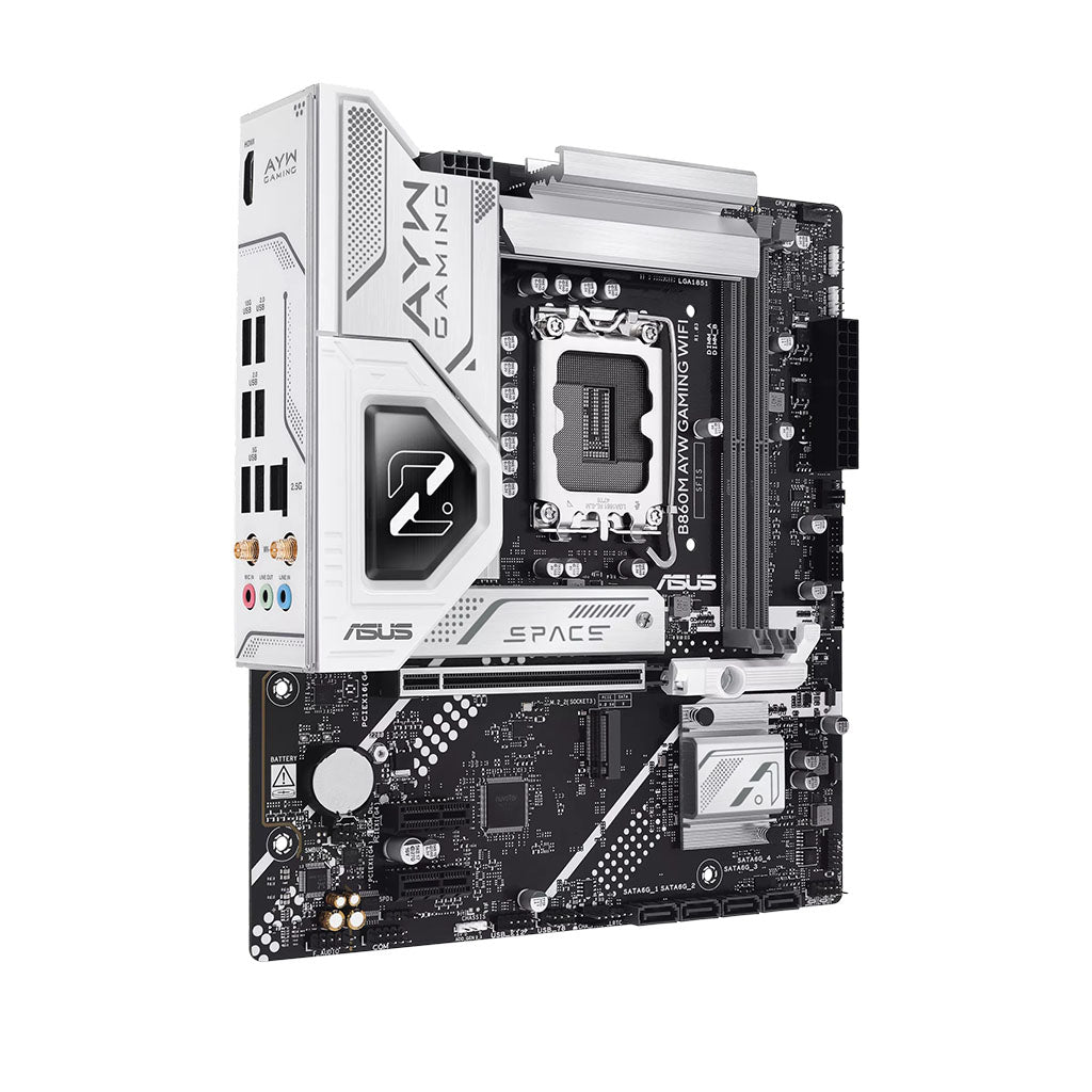ASUS B860M AYW GAMING WIFI LGA1851 DDR5 Micro-ATX Motherboard(B860M AYW GAMING WIFI) - 5