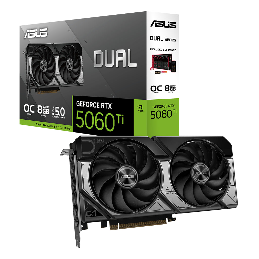 ASUS GeForce RTX 5060 Ti Dual OC 8GB GDDR7 Video Card(DUAL-RTX5060TI-O8G) - 1