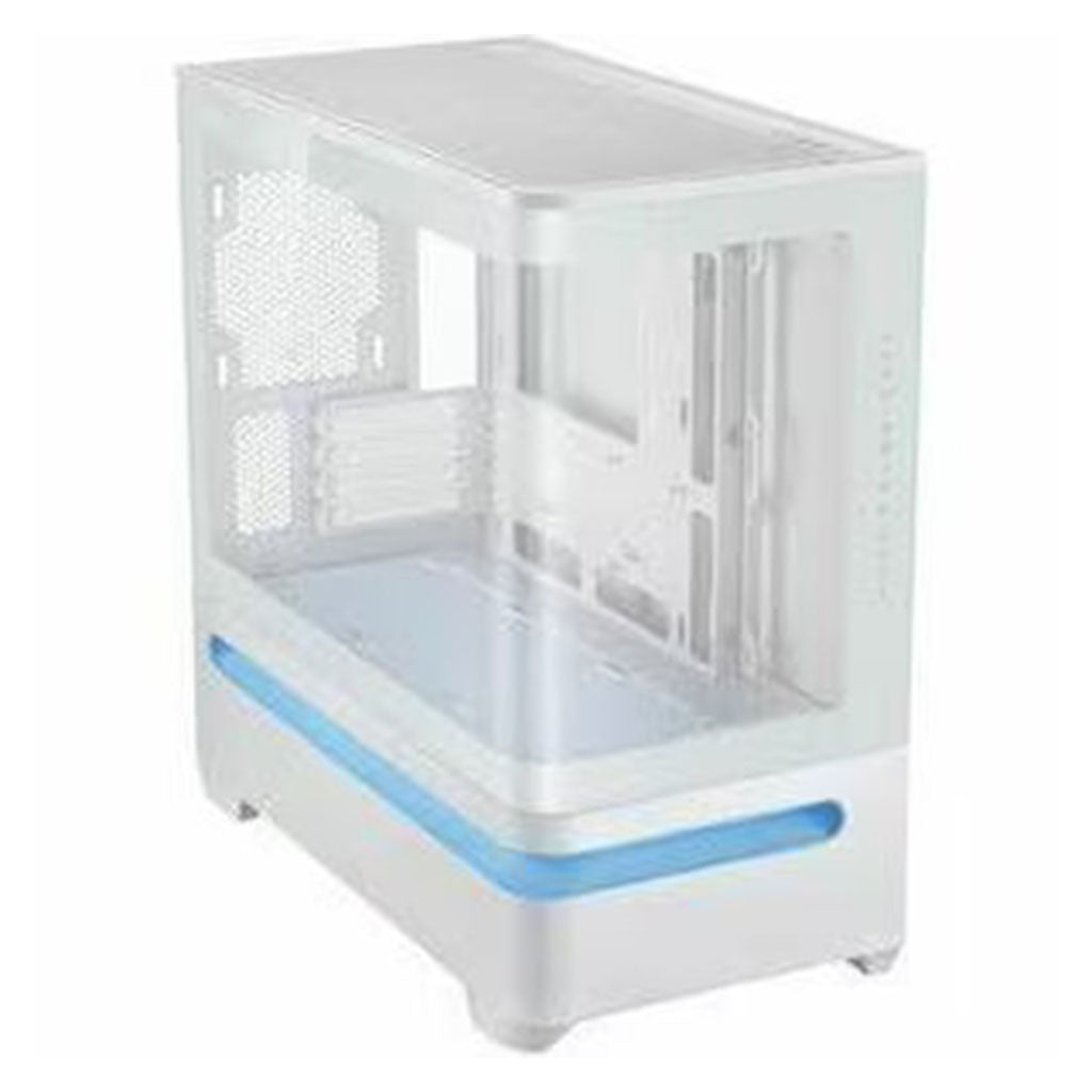 ASUS Prime AP202 Curved Tempered Glass Micro-ATX Case - White(PRIME AP202 TG WHITE) - 9