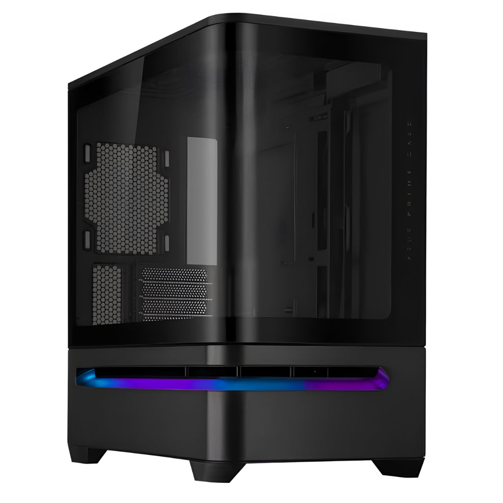 ASUS Prime AP202 Curved Tempered Glass Micro-ATX Case - Black(PRIME AP202 TG BLACK) - 1