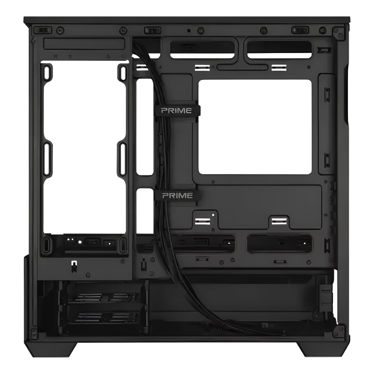 ASUS Prime AP202 Curved Tempered Glass Micro-ATX Case - Black(PRIME AP202 TG BLACK) - 3