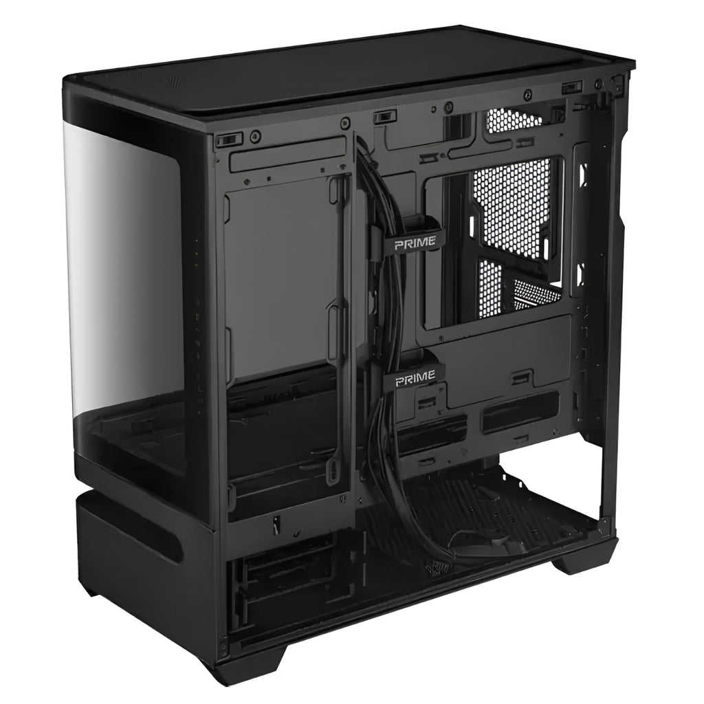 ASUS Prime AP202 Curved Tempered Glass Micro-ATX Case - Black(PRIME AP202 TG BLACK) - 4