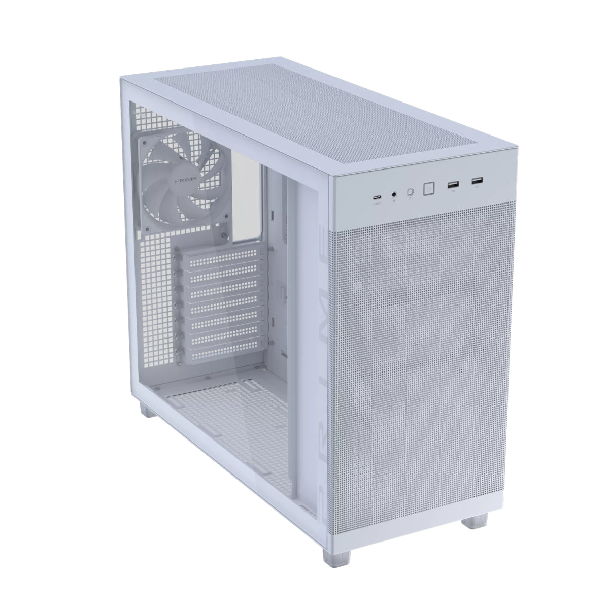 ASUS Prime AP303 Tempered Glass Mid-Tower ATX Case - White(PRIME AP303 TG WHITE) - 5