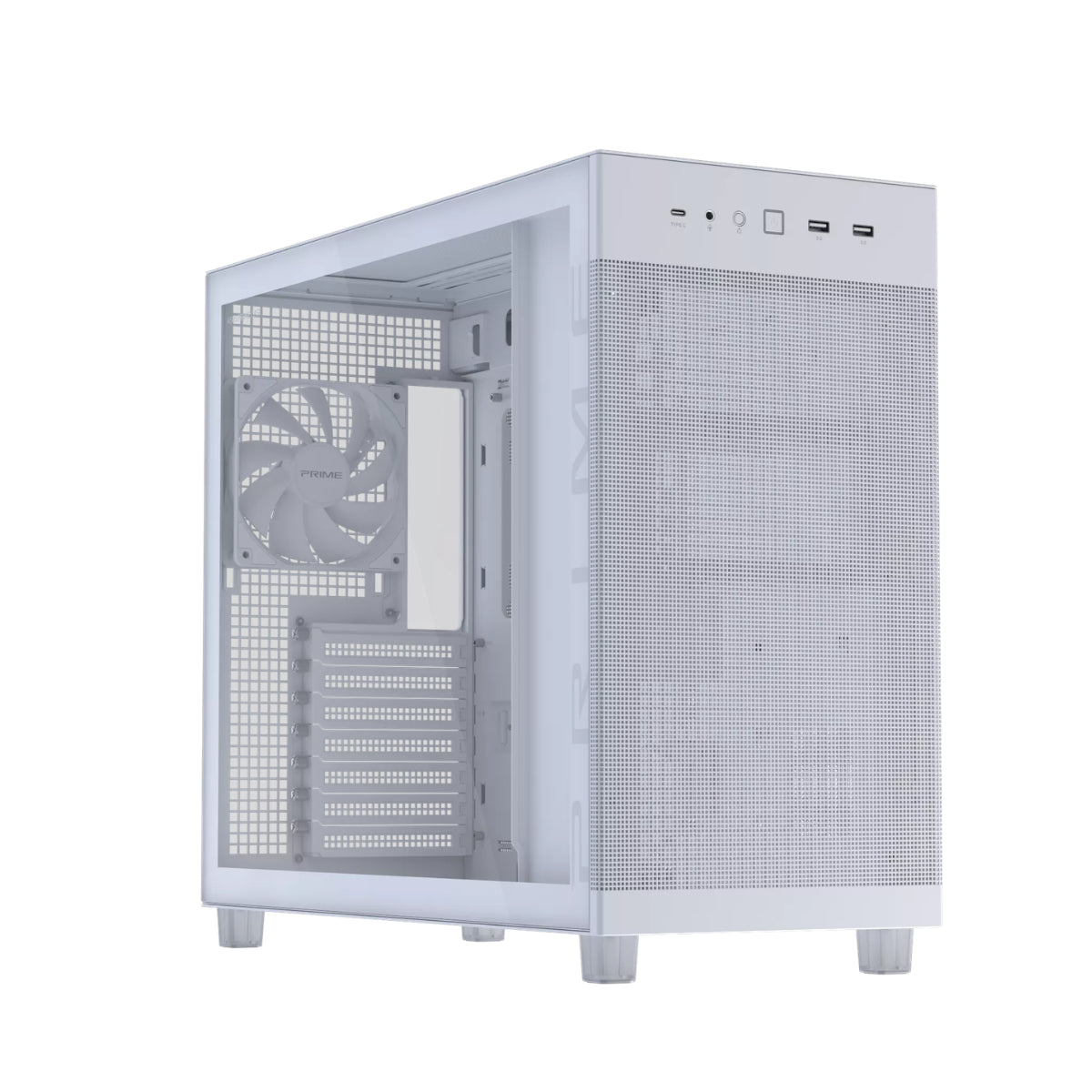 ASUS Prime AP303 Tempered Glass Mid-Tower ATX Case - White(PRIME AP303 TG WHITE) - 4