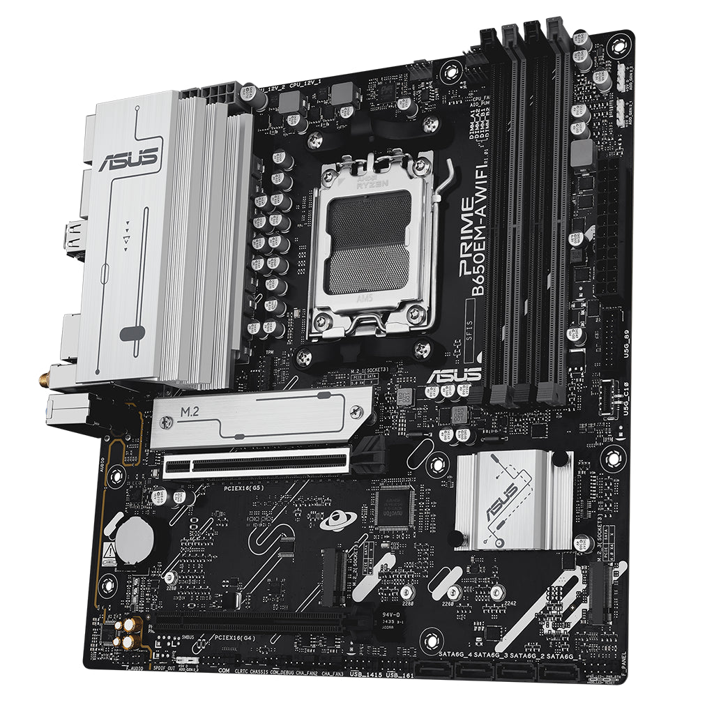 ASUS PRIME B650EM-A WIFI AM5 Micro-ATX Motherboard(PRIME B650EM-A WIFI) - 2