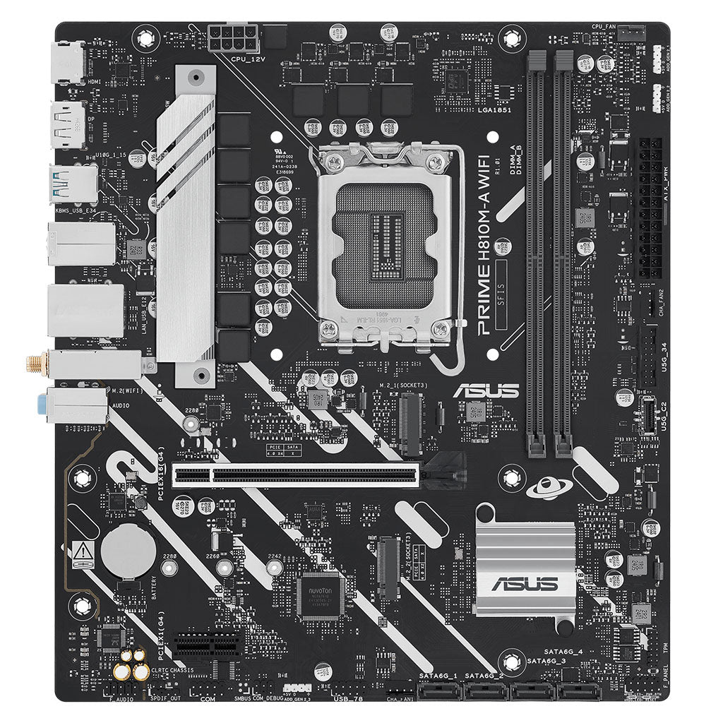 ASUS PRIME H810M-A WIFI-CSM LGA 1851 Micro-ATX Motherboard(PRIME H810M-A WIFI-CSM) - 2