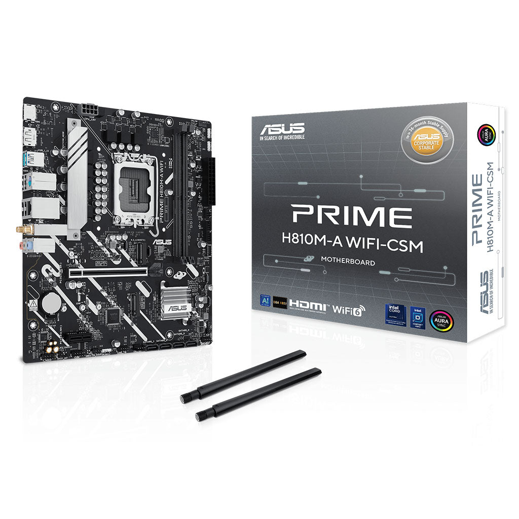 ASUS PRIME H810M-A WIFI-CSM LGA 1851 Micro-ATX Motherboard(PRIME H810M-A WIFI-CSM) - 1