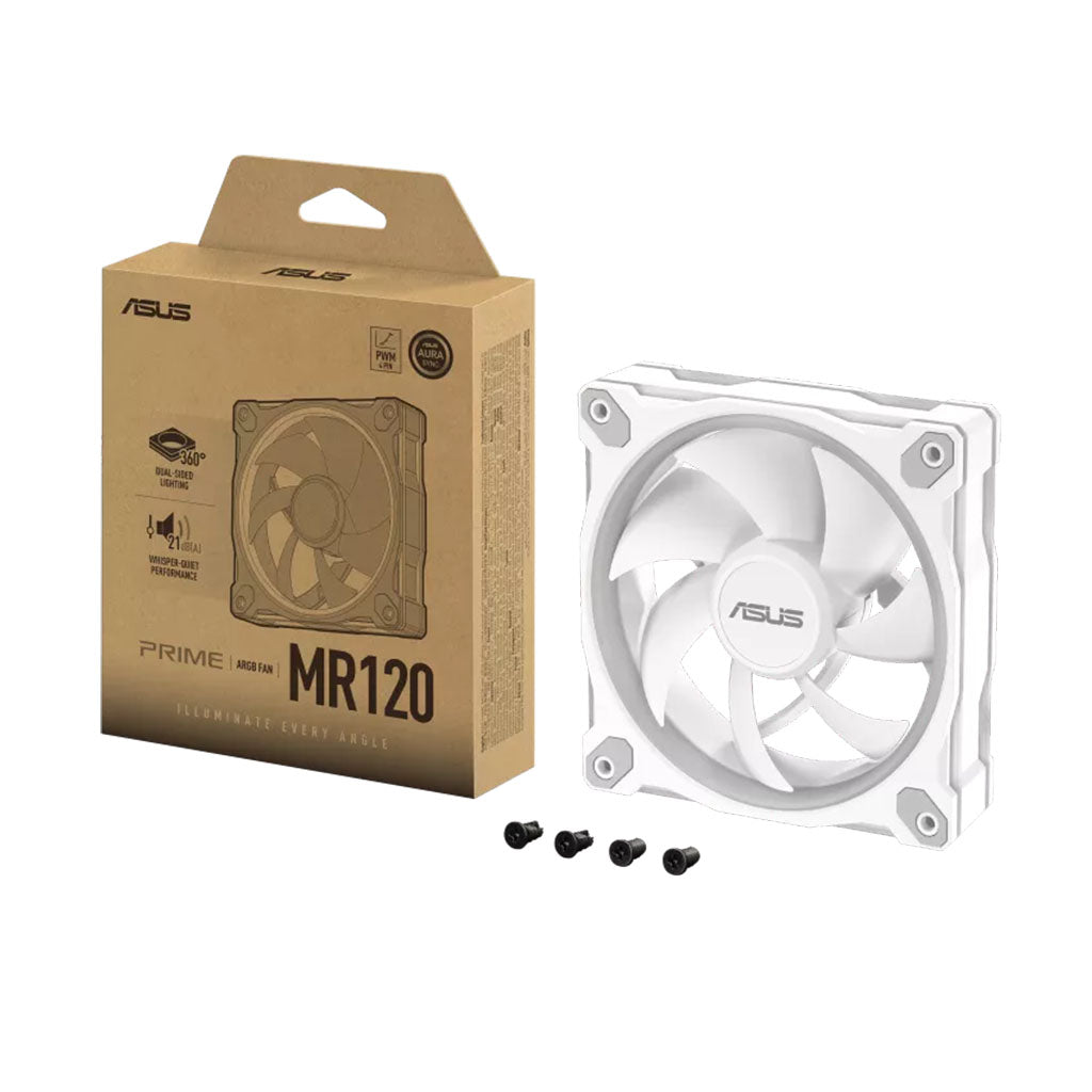 ASUS Prime MR120 ARGB 120mm White Fan - Single Pack(PRIME MR120 FAN ARGB WHITE) - 14