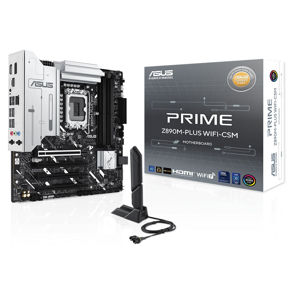 ASUS PRIME Z890M-PLUS WIFI-CSM Intel LGA 1851 Micro-ATX Motherboard(PRIME Z890M-PLUS WIFI-CSM) - 1
