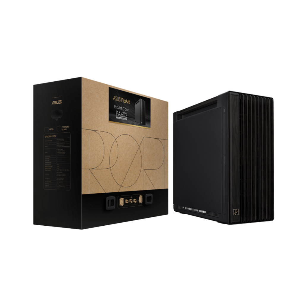 ASUS ProArt PA602 Wood Edition Metal Panel Mid-Tower PWM E-ATX PC Case - Black(PROART PA602 WOOD METAL PWM BLACK) - 18