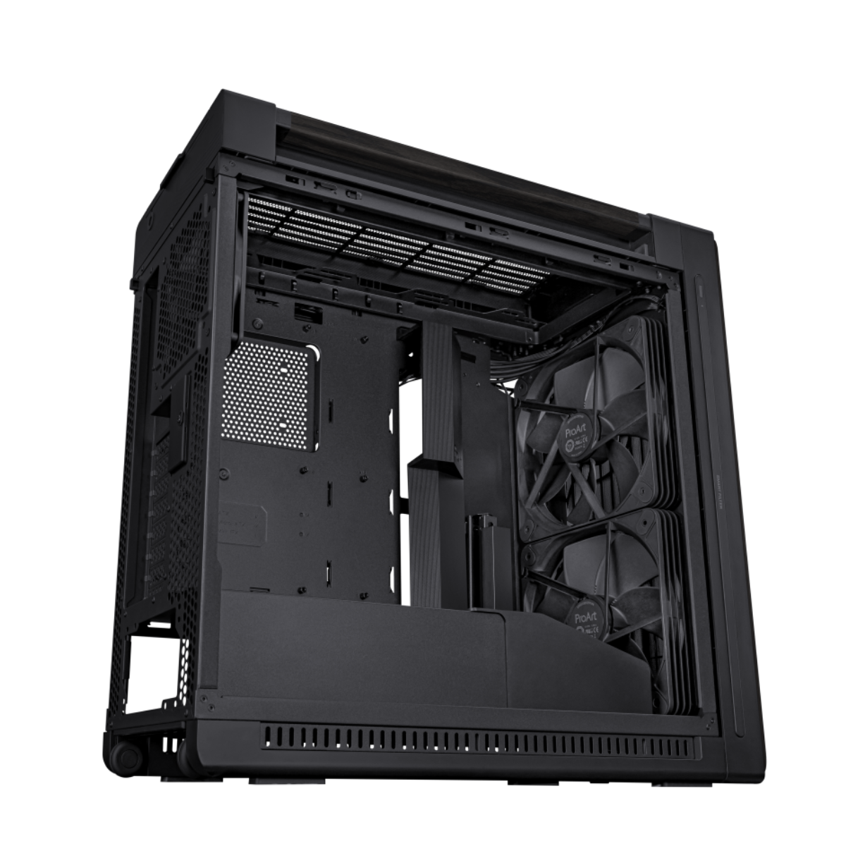 ASUS ProArt PA602 Wood Edition Metal Panel Mid-Tower PWM E-ATX PC Case - Black(PROART PA602 WOOD METAL PWM BLACK) - 10
