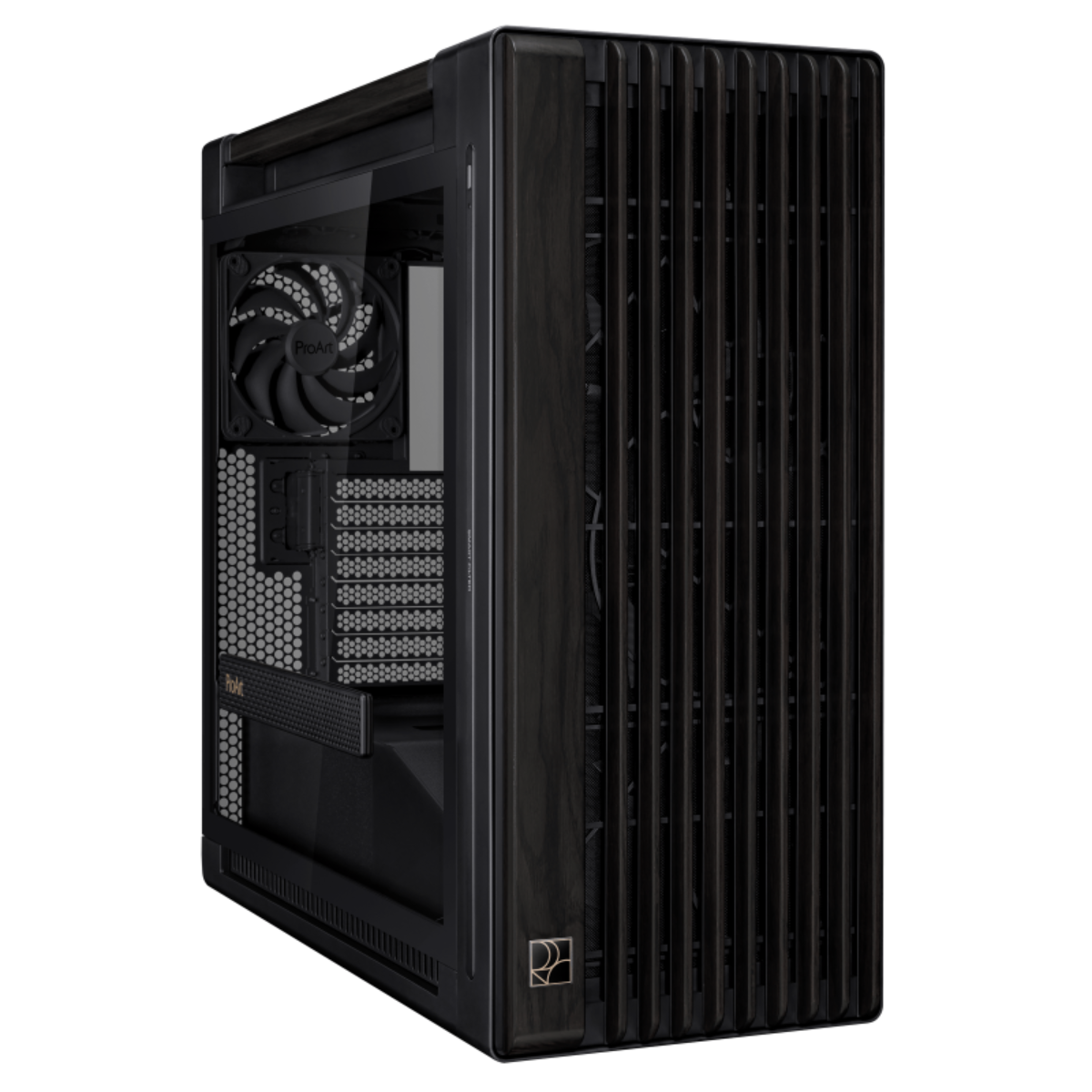 ASUS ProArt PA602 Wood Edition Tempered Glass Mid-Tower PWM E-ATX PC Case - Black(PROART PA602 WOOD TG PWM BLACK) - 1