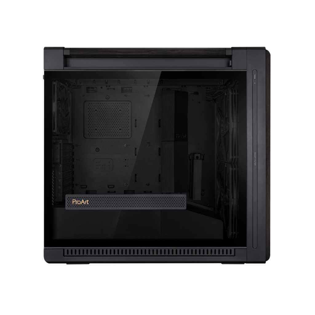 ASUS ProArt PA602 Wood Edition Tempered Glass Mid-Tower PWM E-ATX PC Case - Black(PROART PA602 WOOD TG PWM BLACK) - 6