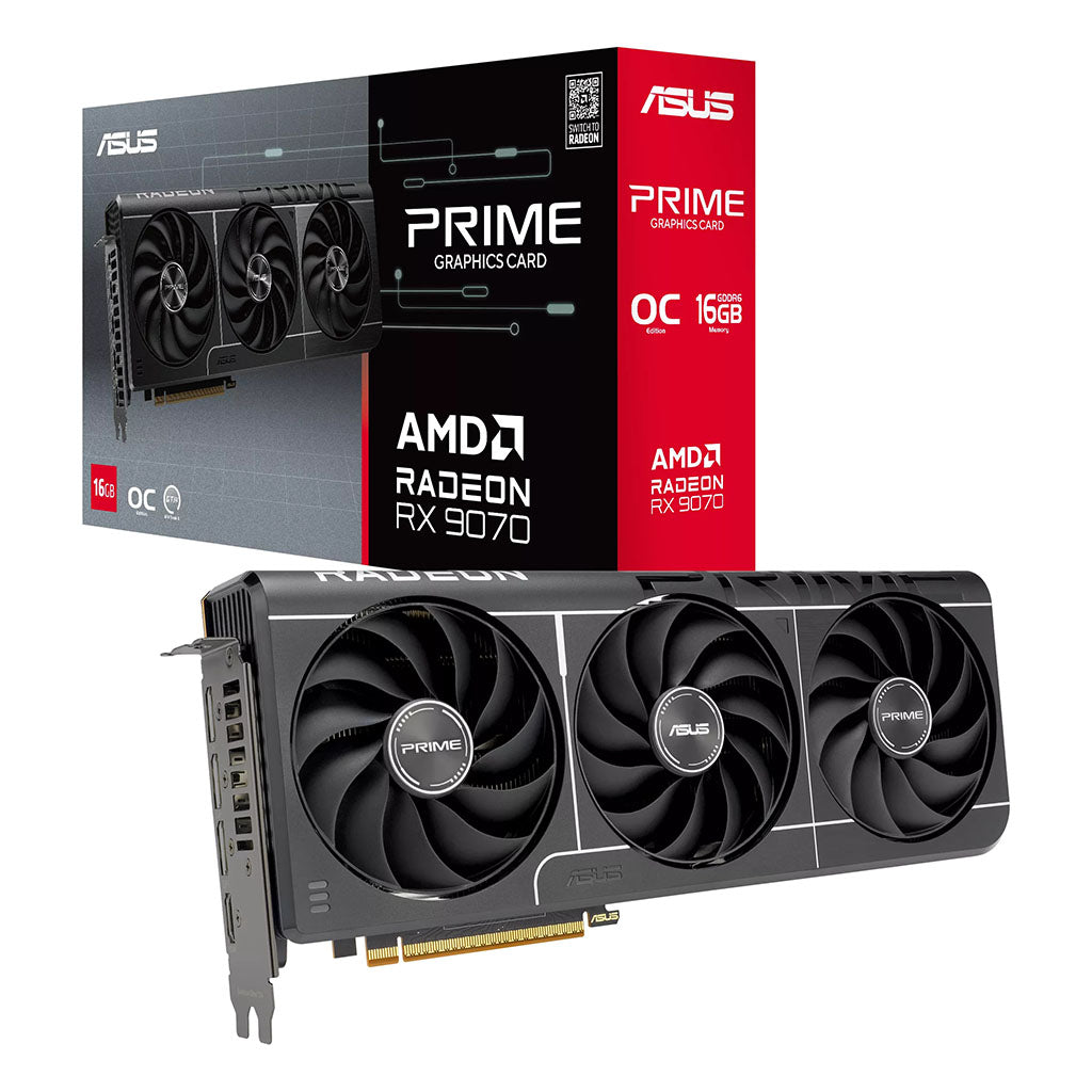 ASUS Radeon RX 9070 PRIME 16GB GDDR6 EVO OC Edition Video Card(PRIME-RX9070-O16G-EVO) - 1