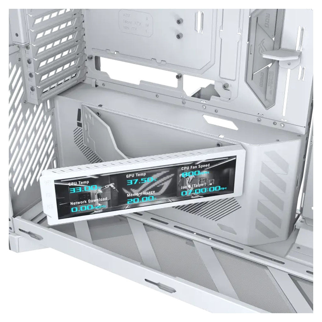 ASUS ROG Cronox ARGB GR801 Curve TG E-ATX Case - White(ROG CRONOX GR801 CURVE TG SCREEN ARGB WHITE) - 6