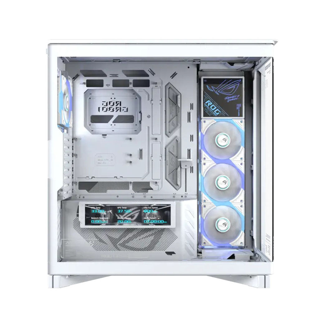 ASUS ROG Cronox ARGB GR801 Curve TG E-ATX Case - White(ROG CRONOX GR801 CURVE TG SCREEN ARGB WHITE) - 7