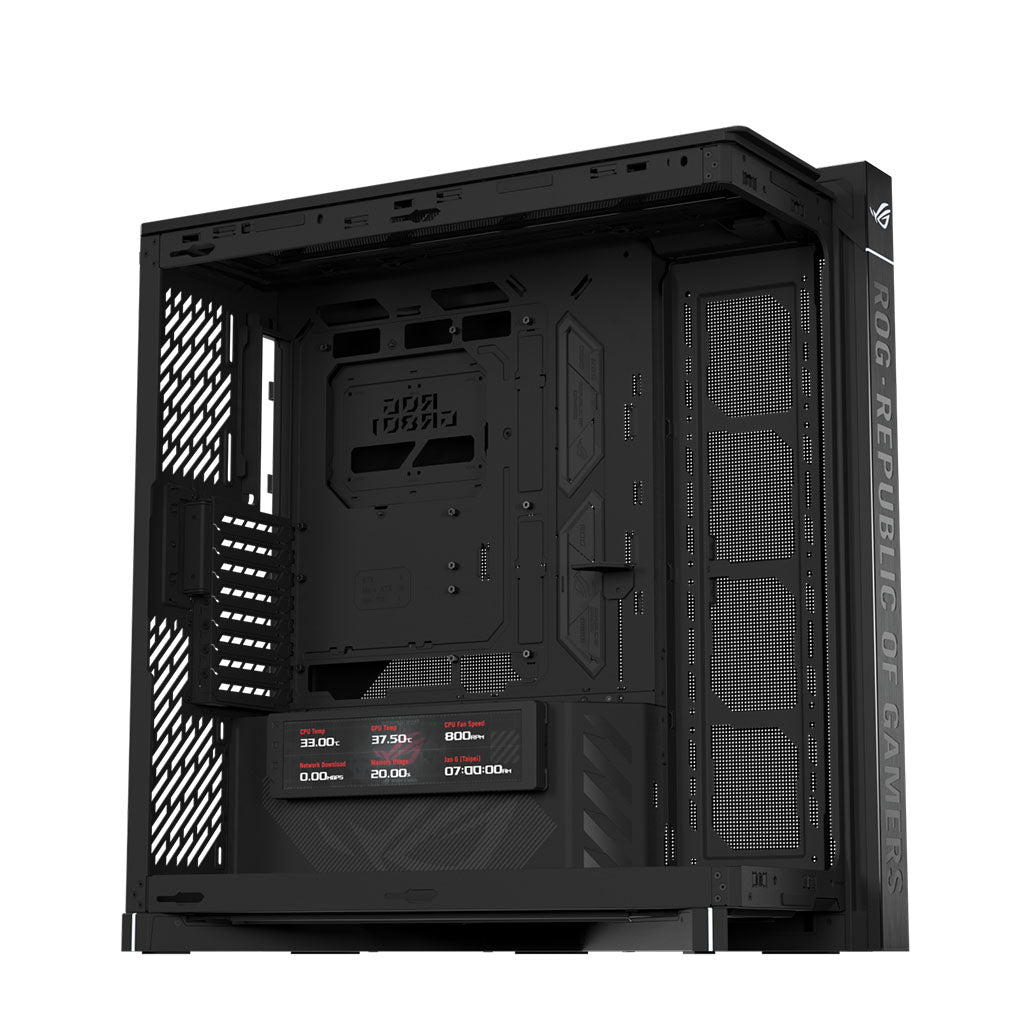ASUS ROG Cronox GR801 Curve TG E-ATX Case - Black(ROG CRONOX GR801 CURVE TG SCREEN BLACK) - 8