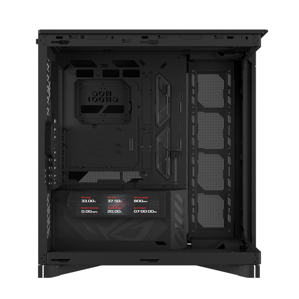 ASUS ROG Cronox GR801 Curve TG E-ATX Case - Black(ROG CRONOX GR801 CURVE TG SCREEN BLACK) - 11