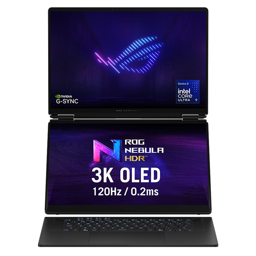 ASUS ROG Zephyrus Duo 16" 3K OLED Touch AI Laptop - Ultra 9-386H 64GB 2TB RTX5090 W11H(GX651AX-SR004W) - 1