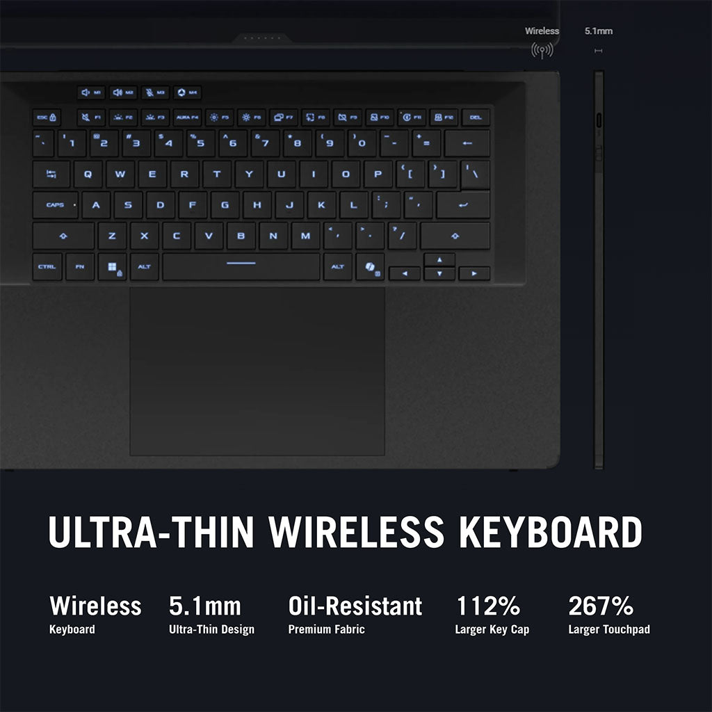 ASUS ROG Zephyrus Duo 16" 3K OLED Touch AI Laptop - Ultra 9-386H 64GB 2TB RTX5090 W11H(GX651AX-SR004W) - 11