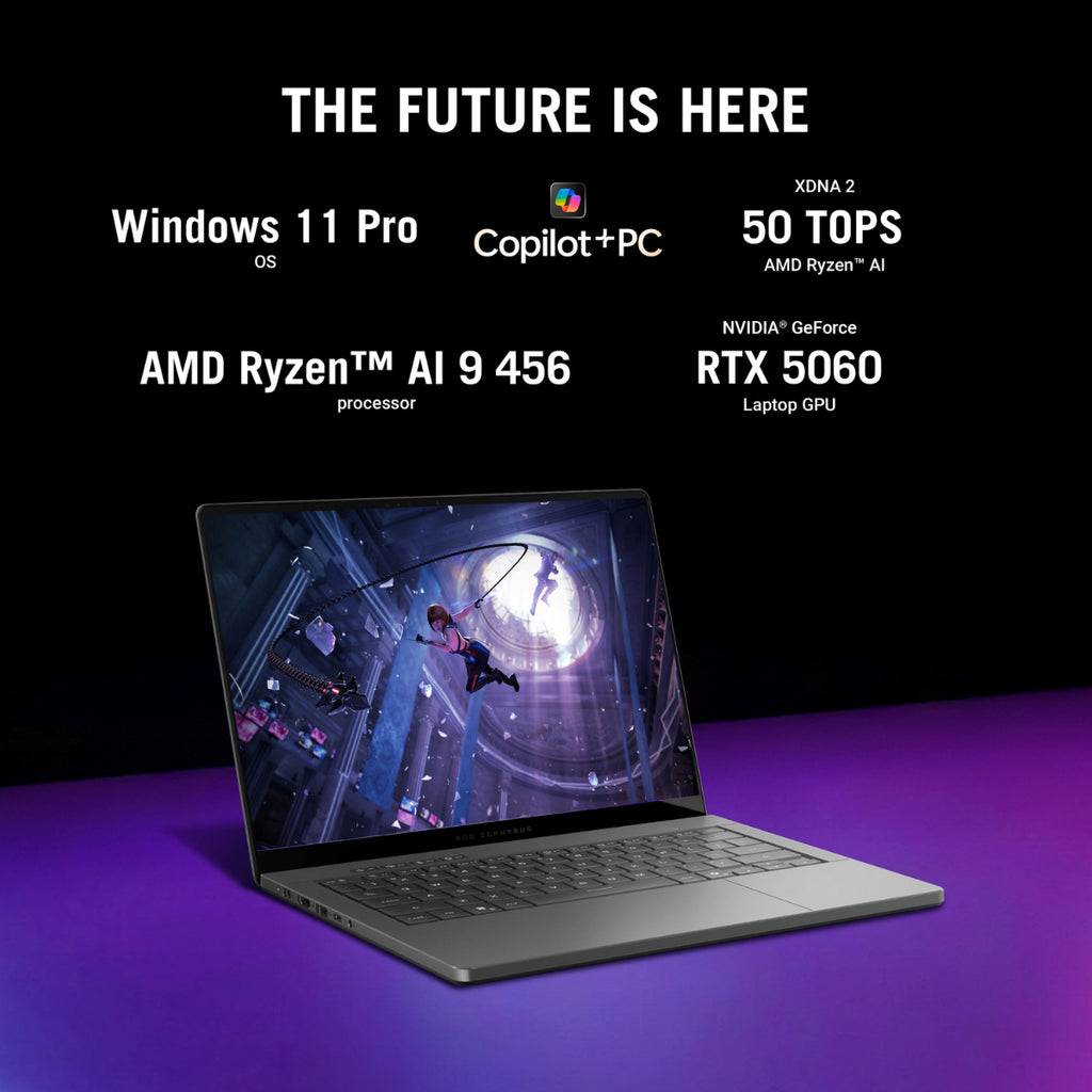 ASUS ROG Zephyrus G14 14" 120Hz 3K Gaming Laptop Ryzen AI 9 465 32GB 1TB RTX 5060 W11H - Eclipse Gray(GA403GM-SY096W) - 15